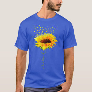 Sind Hippie Sunflower Ik hou van je doaf ASL-teken T-shirt