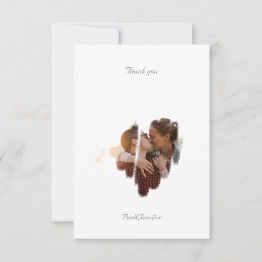 Sind Monochrome graffiti Heart Qr Code Bedankkaart (Voorkant)