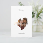 Sind Monochrome graffiti Heart Qr Code Bedankkaart (Staand voorkant)