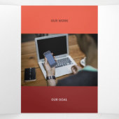 Sind Red Squared off Qr-codes Drieluik Kaart (Binnenkant midden)