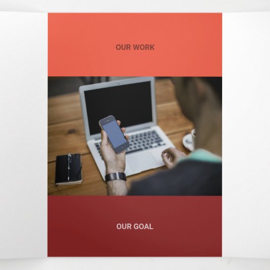 Sind Red Squared off Qr-codes Drieluik Kaart (Binnenkant midden)