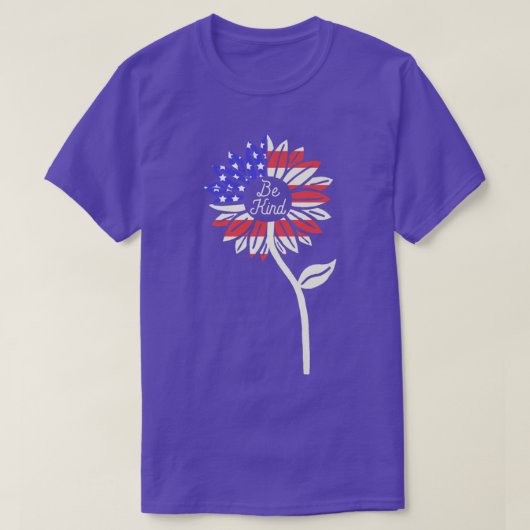 Sind Sunflower American Flag Premium T-shirt (Design voorkant)