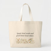 Sind Words Kind Echoes Grote Tote Bag (Voorkant)