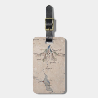 Sindarin Map of the Lonely Mountain Bagagelabel
