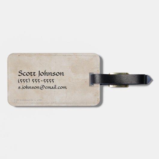 Sindarin Map of the Lonely Mountain Bagagelabel (Achterkant horizontaal)