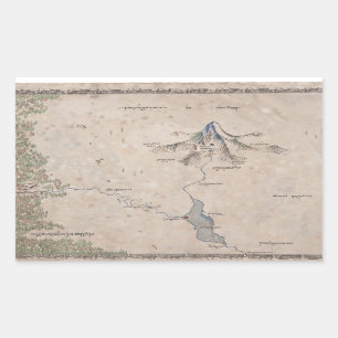 Sindarin Map of the Lonely Mountain Rechthoekige Sticker