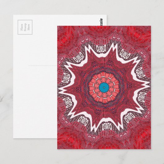 Sindh etnische stammenpatronen briefkaart (Voorkant / Achterkant)