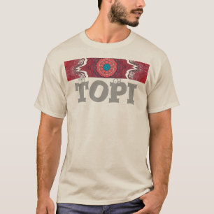 Sindhi Etnisch Stam Patroon Kunstprint T-shirt