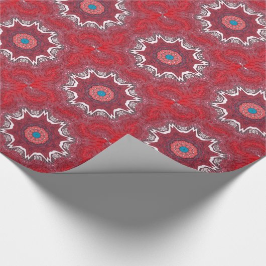 Sindhi Etnische Stammen Patroon Art Print Cadeaupapier (Hoek)