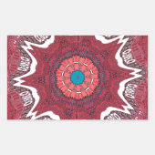 Sindhi Etnische Stammen Patroon Art Print Rechthoekige Sticker (Voorkant)