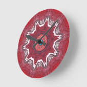 Sindhi Etnische Stammen Patroon Art Print Ronde Klok (Hoek)