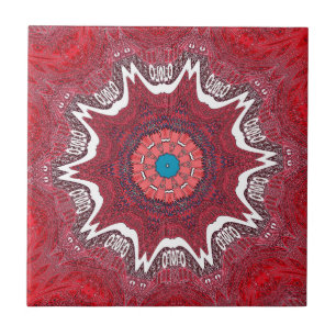 Sindhi Etnische Stammen Patroon Art Print Tegeltje