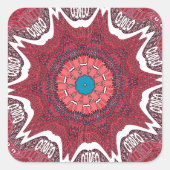 Sindhi Etnische Stammen Patroon Art Print Vierkante Sticker (Voorkant)