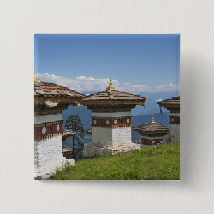 Sindokha Dzong, Dochu La Pas 2 Vierkante Button 5,1 Cm