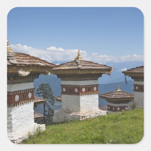 Sindokha Dzong, Dochu La Pas 2 Vierkante Sticker (Voorkant)