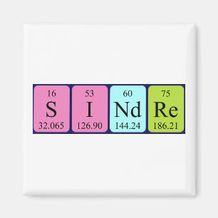 Sindre periodieke table name magnet