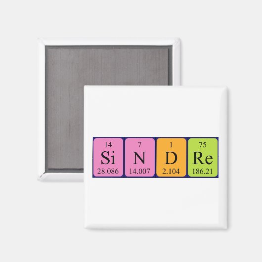 Sindre periodieke table name magnet (Voorkant / Achterkant)
