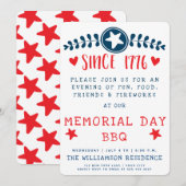Sinds 1776 - American Pride / Memorial Day BBQ Kaart (Voorkant / Achterkant)
