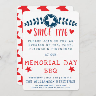 Sinds 1776 - American Pride / Memorial Day BBQ Kaart