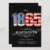 Sinds 1865 | Juneteenth Vrijdag Dag Uitnodiging (Voorkant / Achterkant)