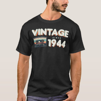 sinds 1944 Nostalgische &  muziek Geboorte T-shirt