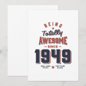 Sinds 1949 helemaal geweldig zijn verjaardagscadea kaart (Voorkant / Achterkant)