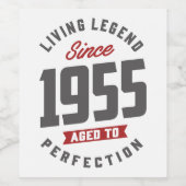 Sinds 1955 is het perfect wijn etiket (Enkel label)