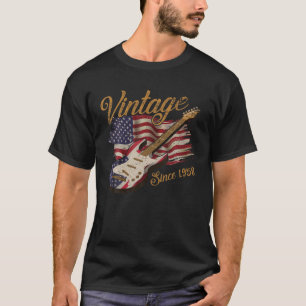 sinds 1958 Classic Guitar Lover 65 Jaar Ol T-shirt