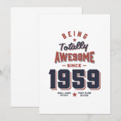 Sinds 1959 helemaal geweldig geboorte cadeau kaart (Voorkant / Achterkant)