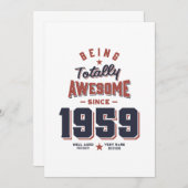 Sinds 1959 helemaal geweldig geboortegift kaart (Voorkant / Achterkant)