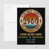  sinds 1960 Alle originele onderdelen Briefkaart (Voorkant / Achterkant)