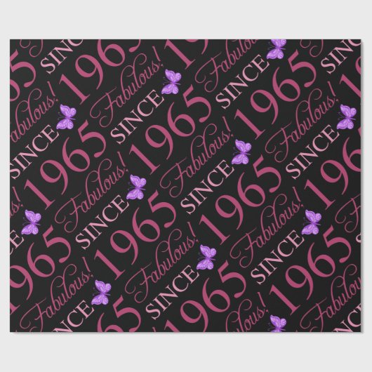 Sinds 1965 60ste verjaardag cadeaupapier (Vlak)