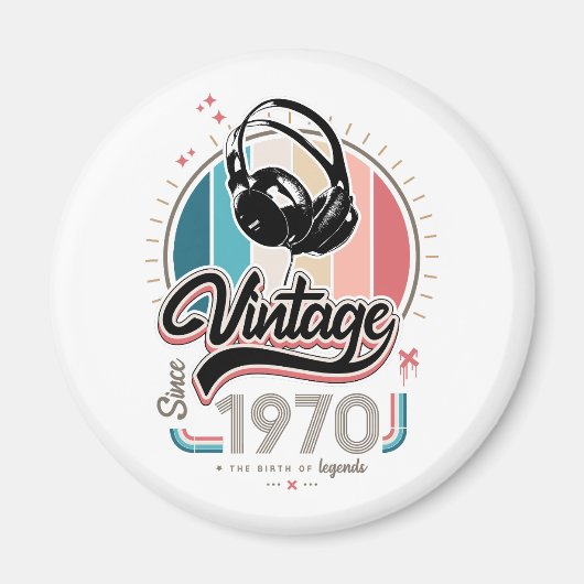 sinds 1970 Hoofdtelefoon Magneet (Voorkant)