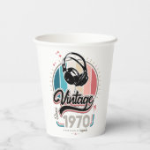  sinds 1970 Hoofdtelefoon Papieren Bekers (Achterkant)