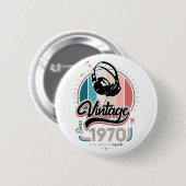 sinds 1970 Hoofdtelefoon Ronde Button 5,7 Cm (Voorkant /achterkant)
