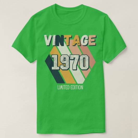 sinds 1970 Verjaardag Retro Fun T-shirt (Design voorkant)