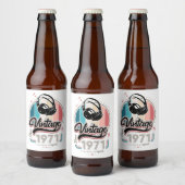  sinds 1971 Hoofdtelefoon Bier Etiket (Flessen)