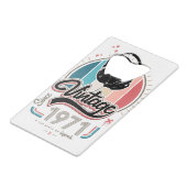  sinds 1971 Hoofdtelefoon Creditkaart Flessenopener (Achterkant Gekanteld)