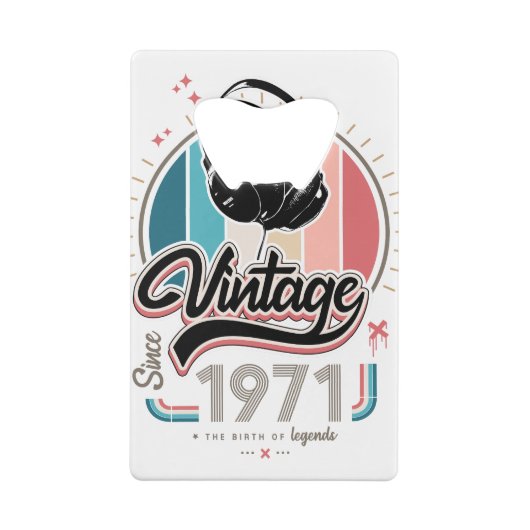  sinds 1971 Hoofdtelefoon Creditkaart Flessenopener (Achterkant)