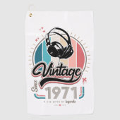 sinds 1971 Hoofdtelefoon Golfhanddoek (Voorkant)