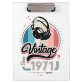 sinds 1971 Hoofdtelefoon Klembord (Voorkant)