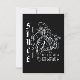 SINDS 1971 Vikings Legends 50th Birthday Kaart