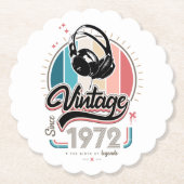  sinds 1972 Hoofdtelefoon Kartonnen Onderzetters (Voorkant)