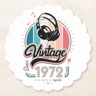 sinds 1972 Hoofdtelefoon Kartonnen Onderzetters