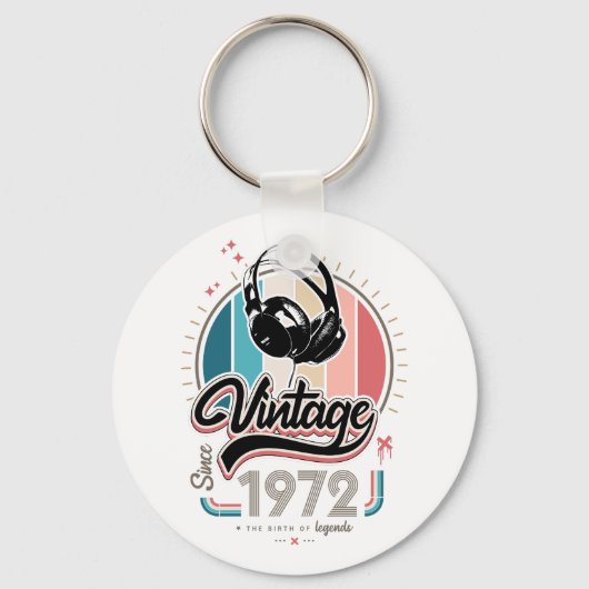 sinds 1972 Hoofdtelefoon Sleutelhanger (Voorkant)