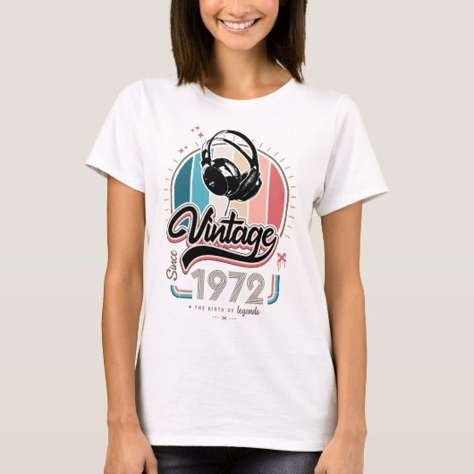sinds 1972 Hoofdtelefoon T-shirt (Voorkant)