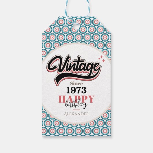  sinds - 1973 cadeaulabel (Achterkant)