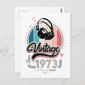  sinds 1973 Hoofdtelefoon Briefkaart (Voorkant / Achterkant)