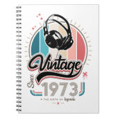 sinds 1973 Hoofdtelefoon Notitieboek (Voorkant)