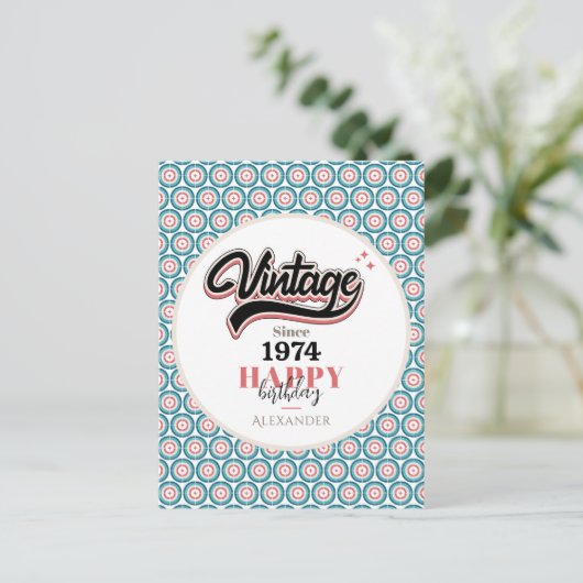  sinds - 1974 feestdagenkaart (Staand voorkant)